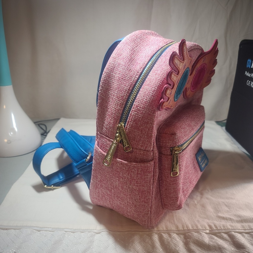 Loungefly Luna Lovegood Harry Potter Pink Tweed Mini Backpack Spectraspecs New - Picture 4 of 8